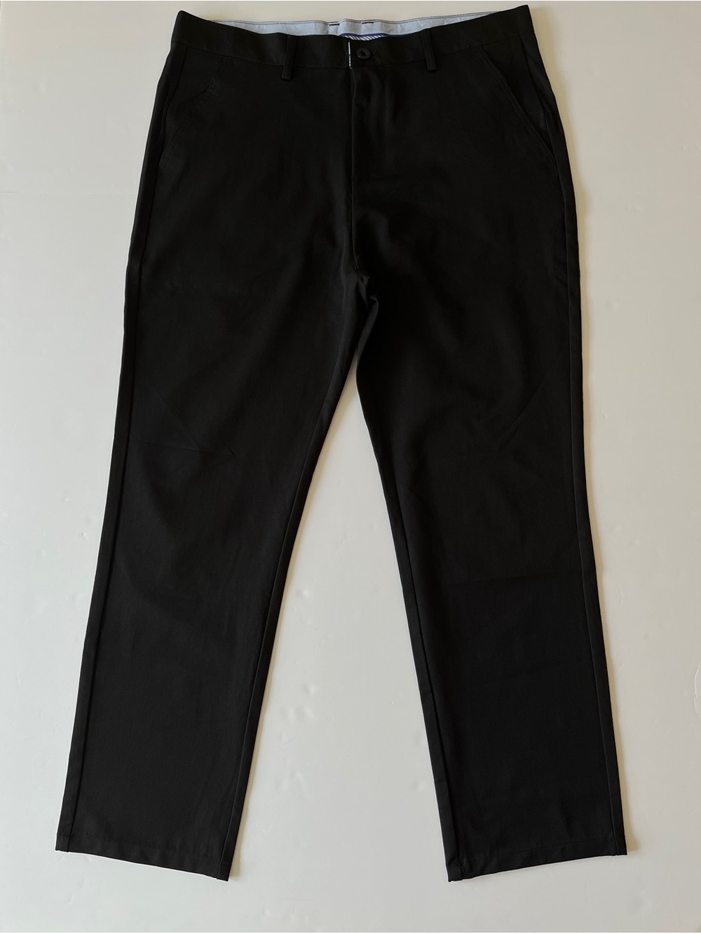 Men's Black Dress Pants - Classic Straight size 36 with pockets zip